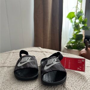Nike Kids Black Kawa Slide SE (TD)